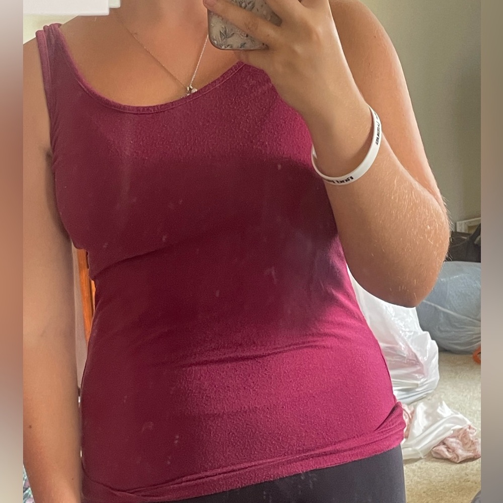 Wine red cami, size medium